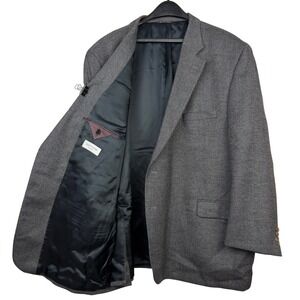 Jack Victor Mens 56R Super 100s Italian Wool Blazer Sport Coat Jacket Gray